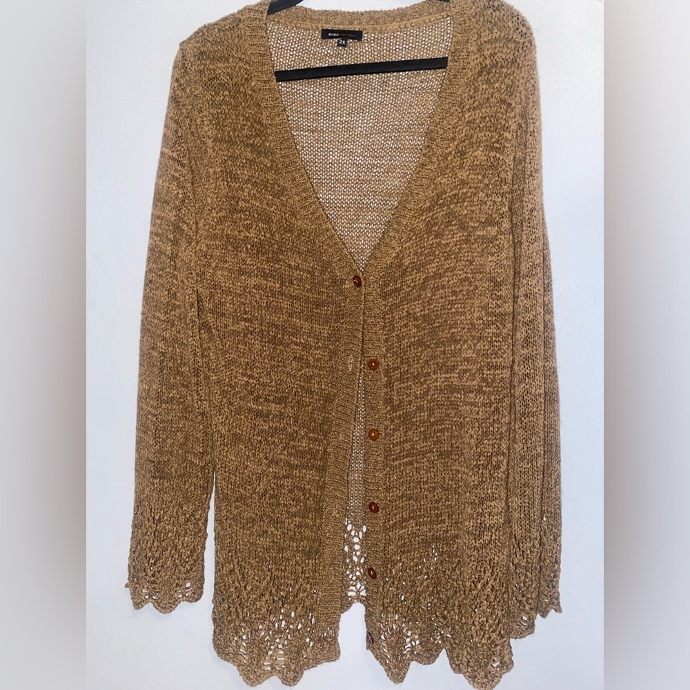 Vintage Y2K knit cardigan bcbg maxazria cardigan. Slight flaw (pictured).